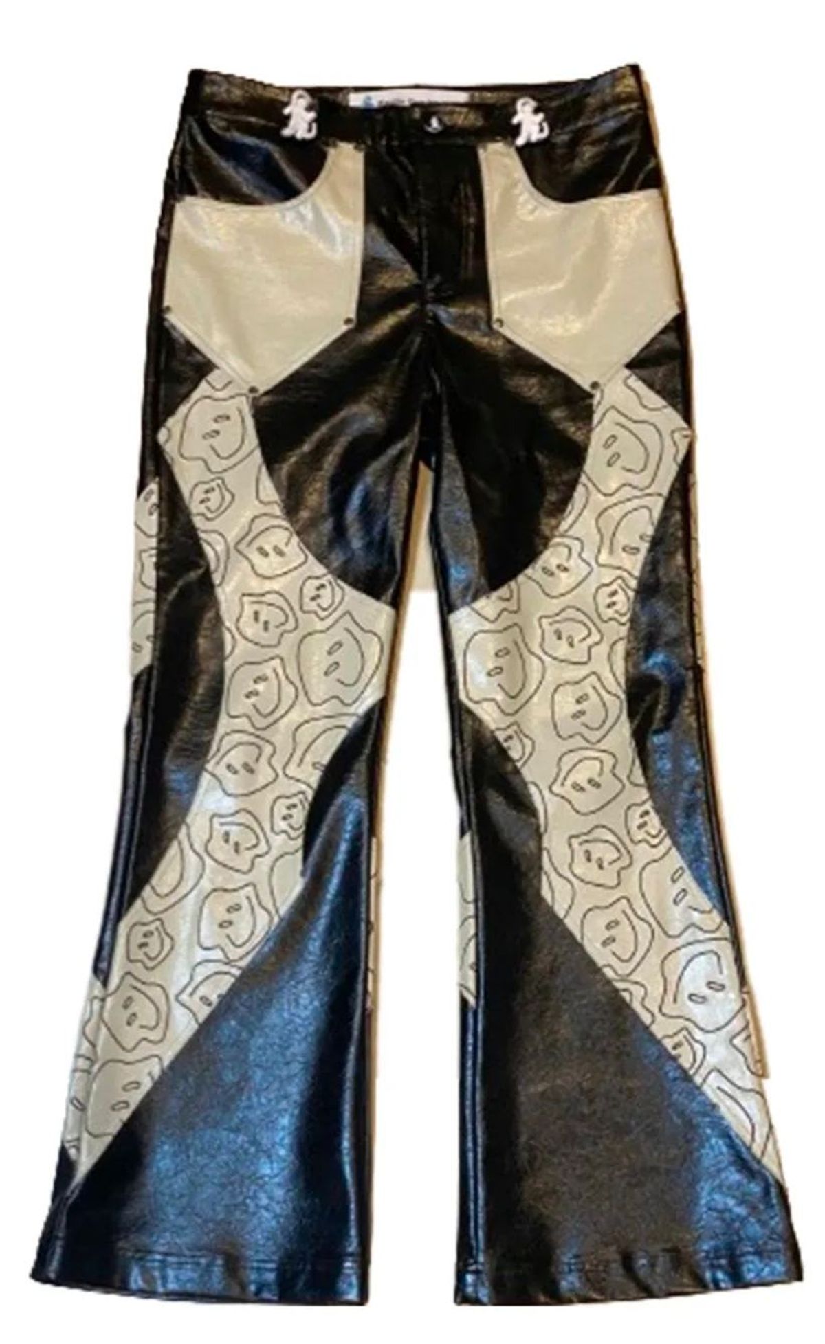 Maison Bon Voyage Wavy Vegan Leather Pants