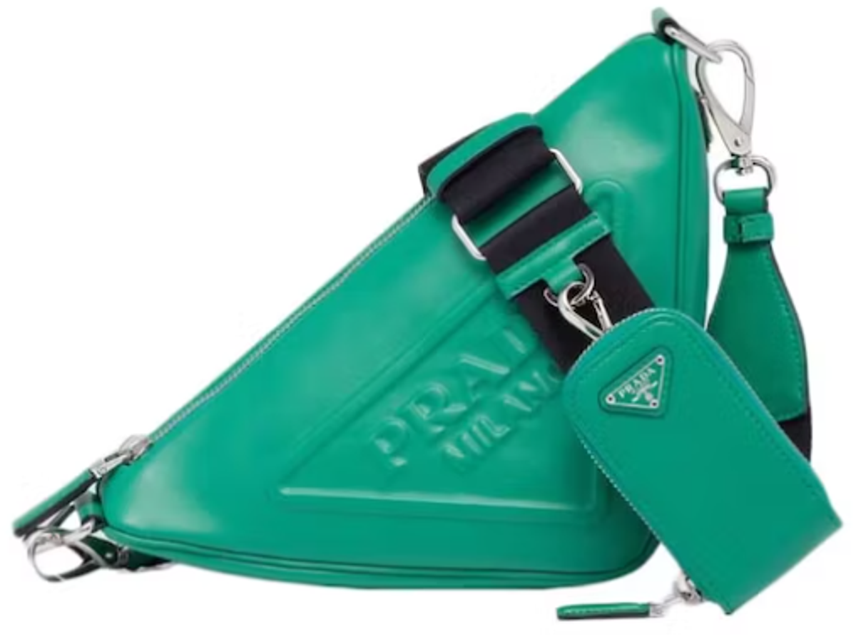 Prada Mango Triangle Leather Shoulder Bag