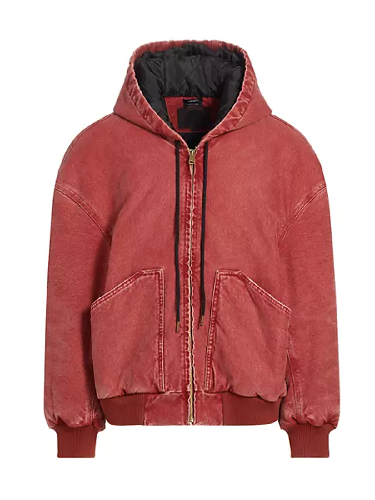 R13 Heavy Pink Boxy Workwear Hooded Jacket