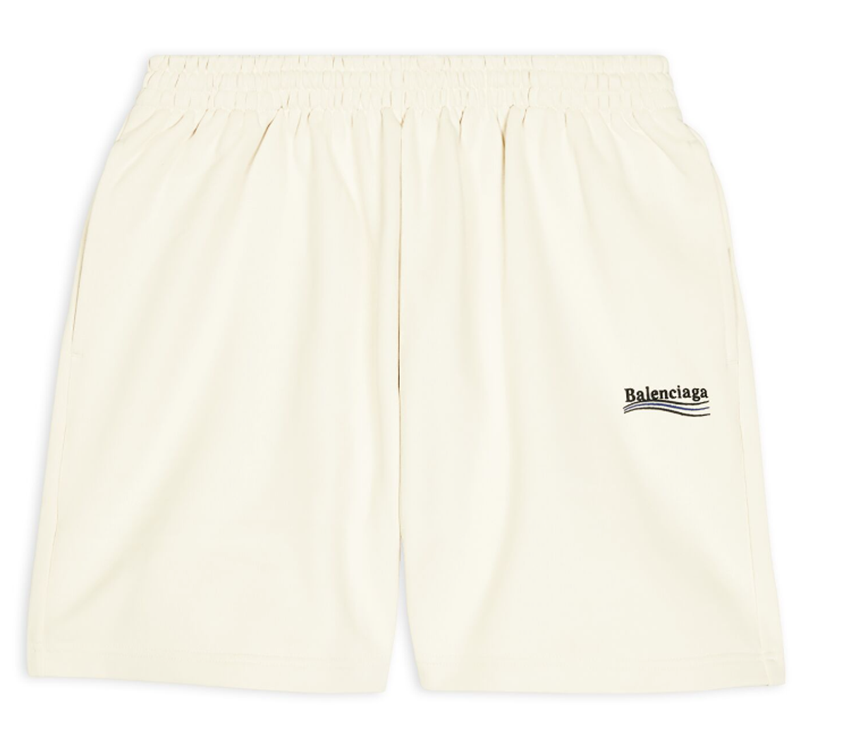 Balenciaga Cream Political Campaign Sweat Shorts