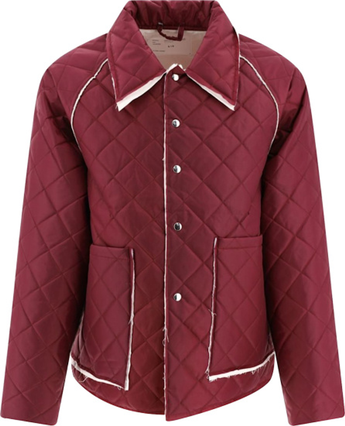 Camiel Fortgens Burgundy Quilted Coach Jacket