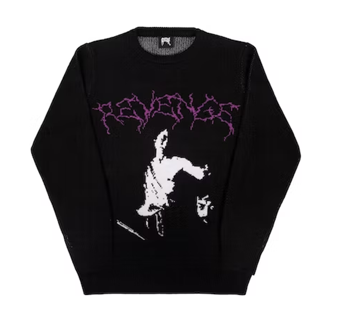 REVENGE Black David And Goliath Knit Sweater
