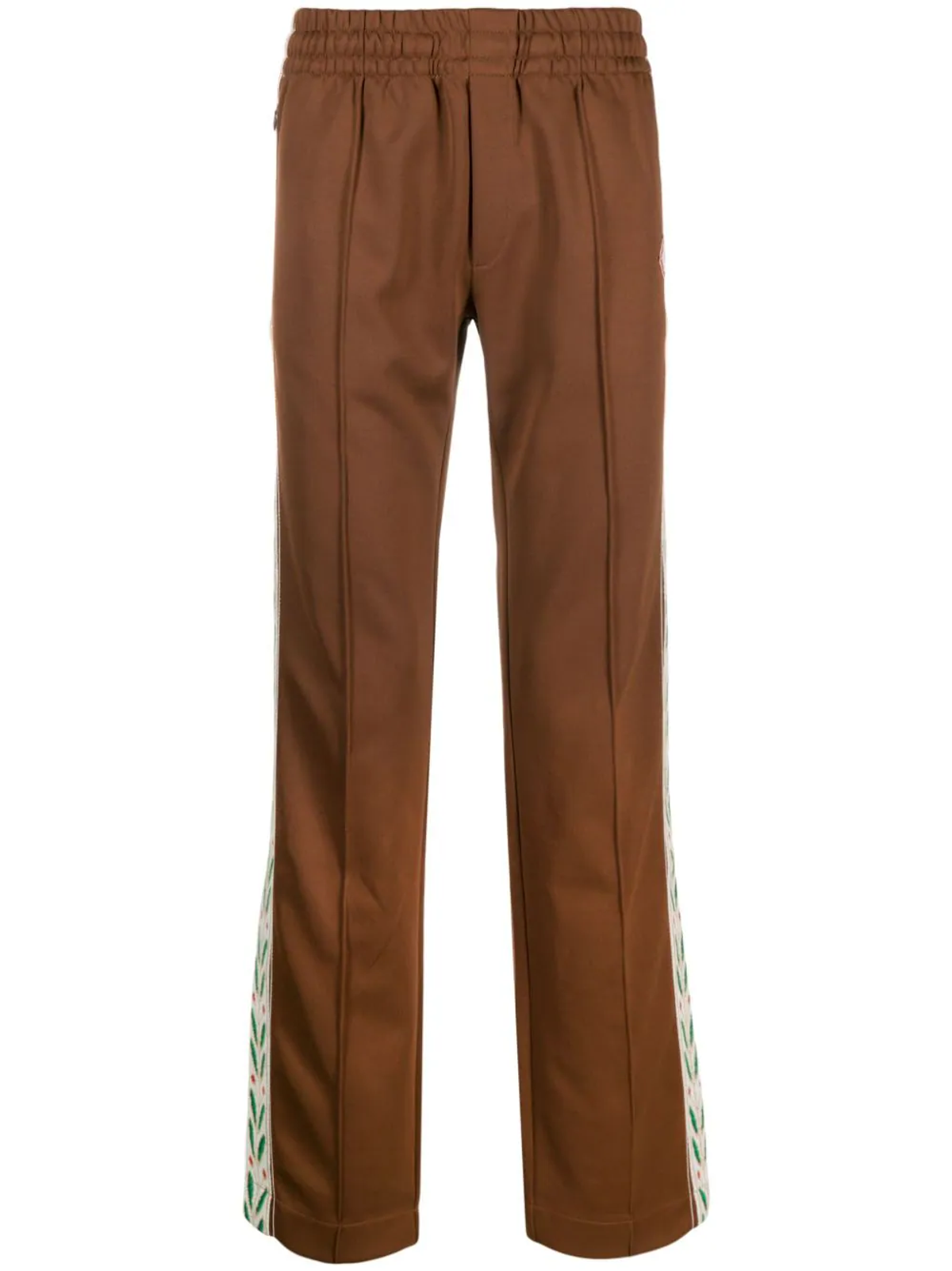 Casablanca Brown Logo-patch Straight Track Pants