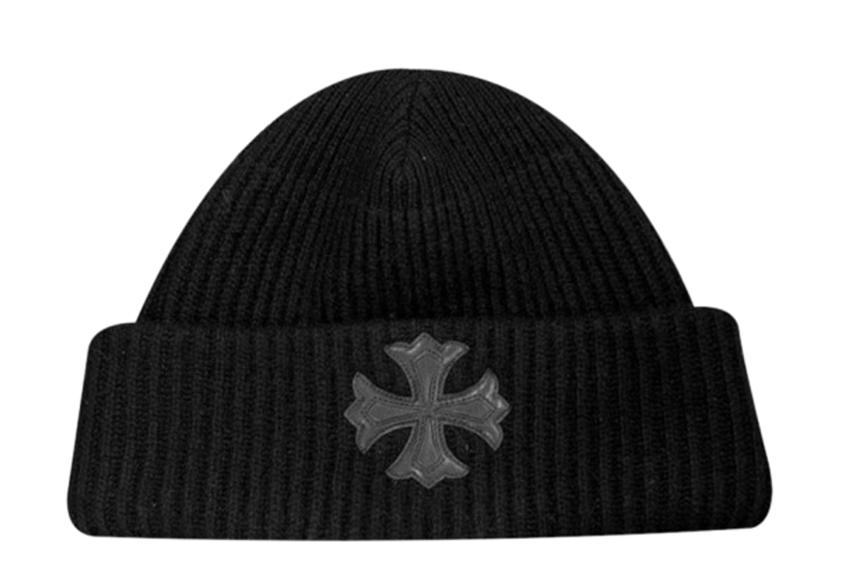 Chrome Hearts Black Plus Cross Patch Beanie