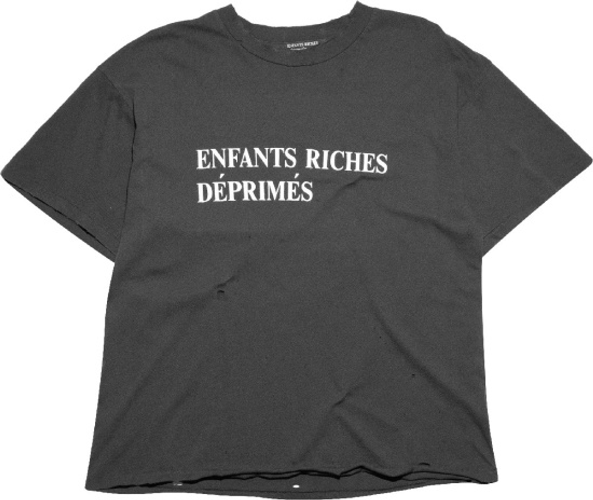 Enfants Riches Deprimes Black Faded Classic Logo T-Shirt