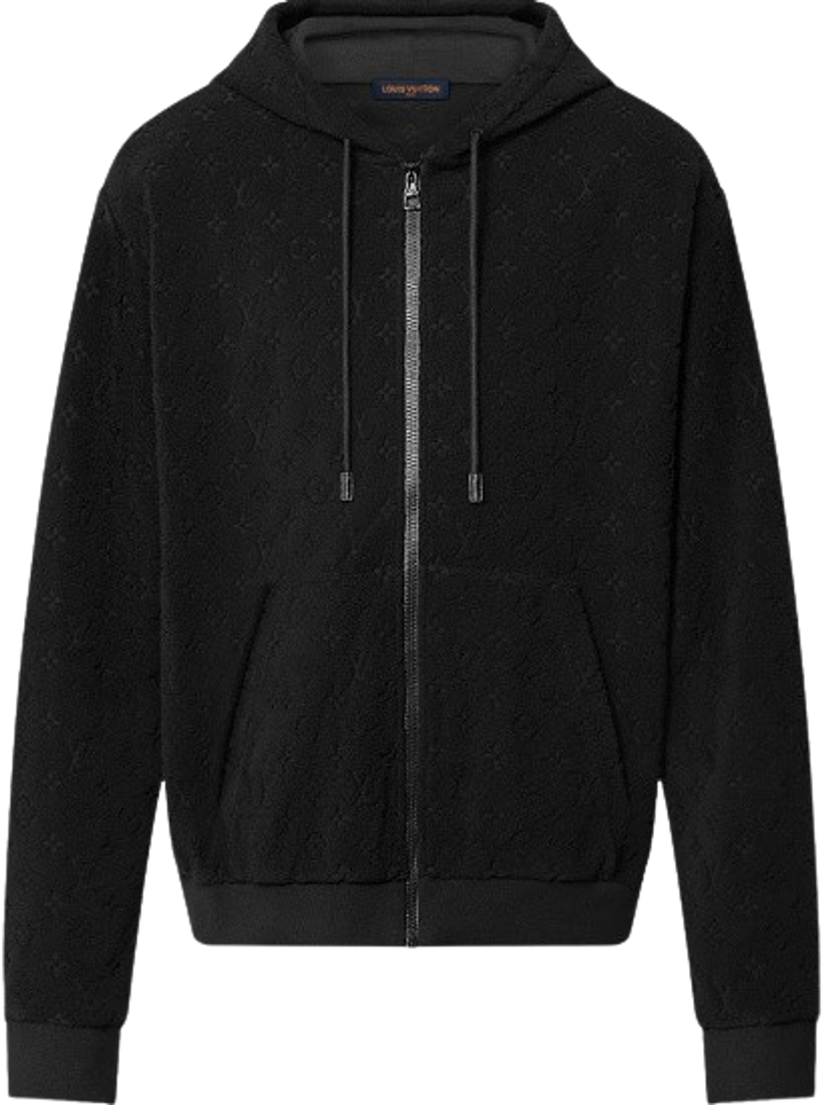 Louis Vuitton Black Terry Monogram Zip Hoodie