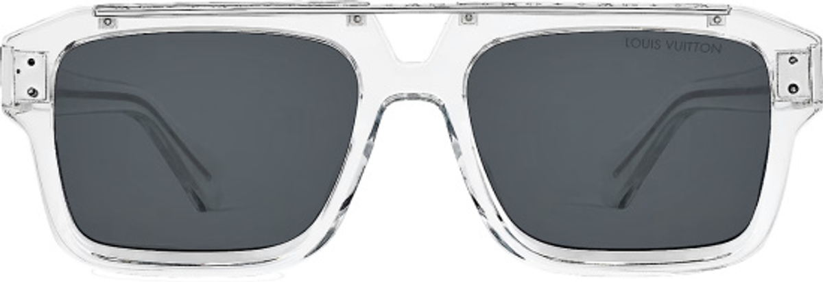 Louis Vuitton Clear And Grey 1.1 Mascot Pilot Sunglasses