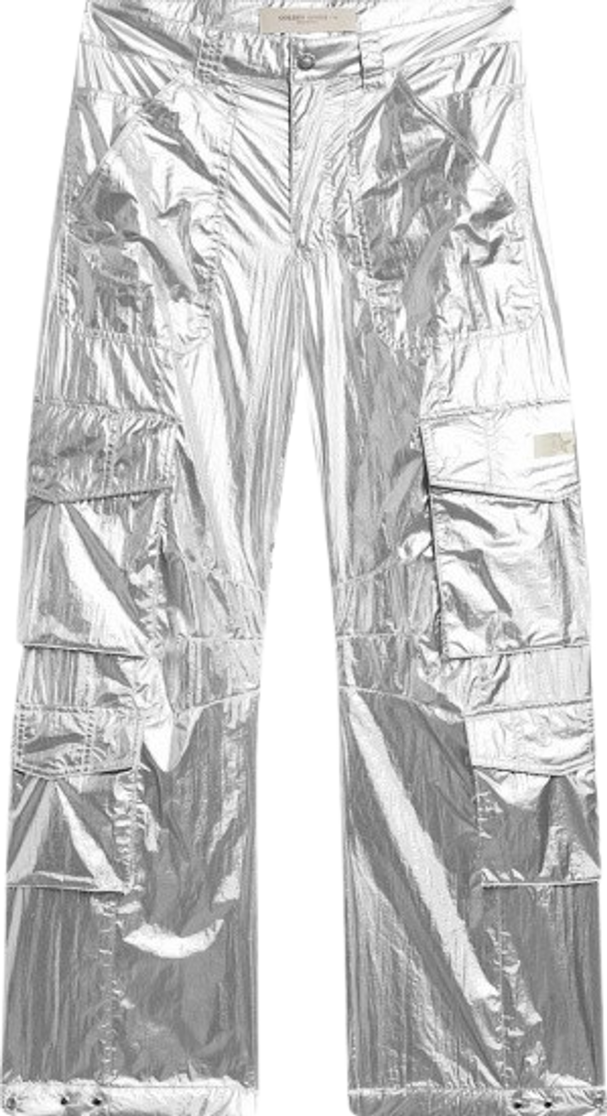 Golden Goose Metallic Silver Cargo Trackpants