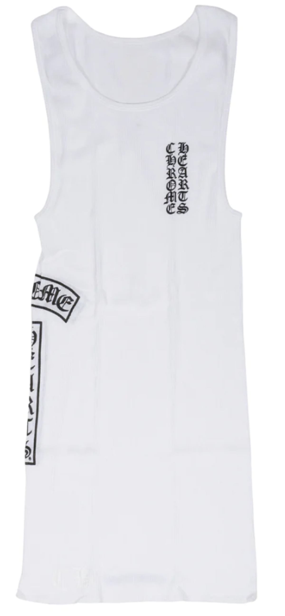 Chrome Hearts White Ribbed Tank Top