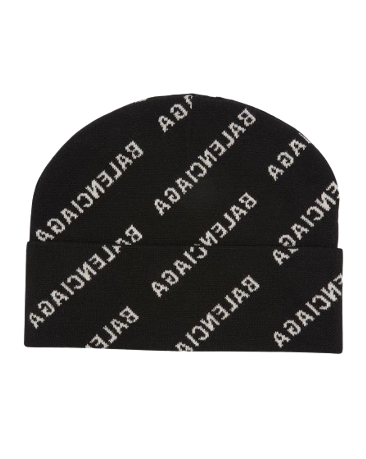 Balenciaga Black Mirror Logo Beanie Hat