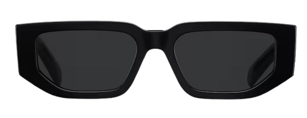 Prada Slate Grey Lenses Triangle Logo Sunglasses