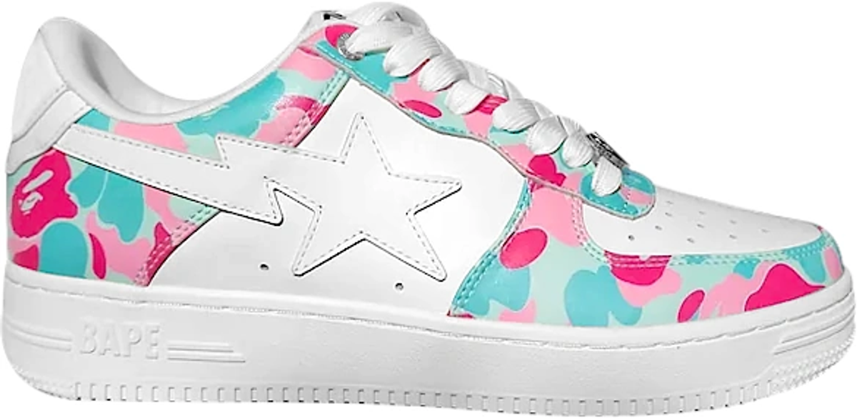 Bape White Miami Camo Sta Low Sneakers