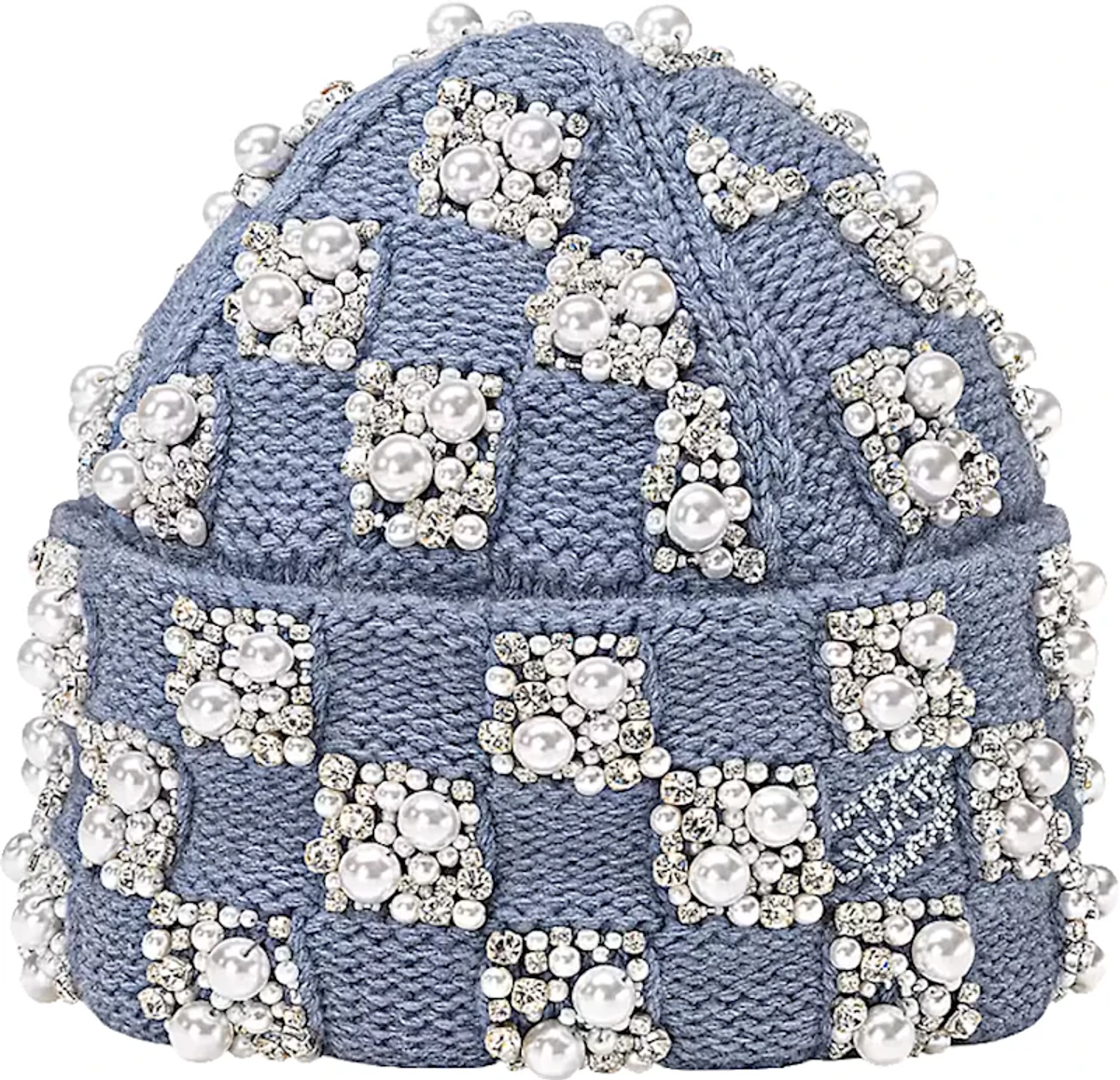 Louis Vuitton Light Blue Pearls Damier Beanie