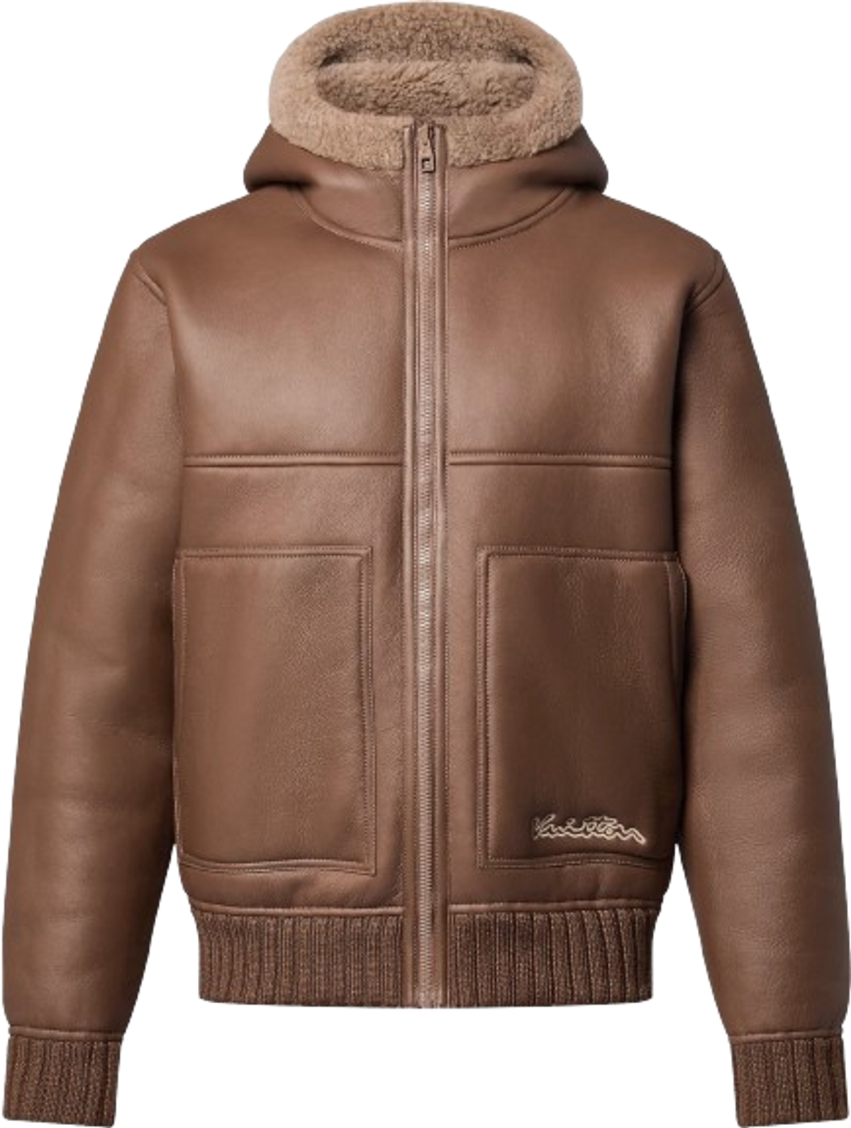 Louis Vuitton Brown Shearling Reversible Workwear Jacket