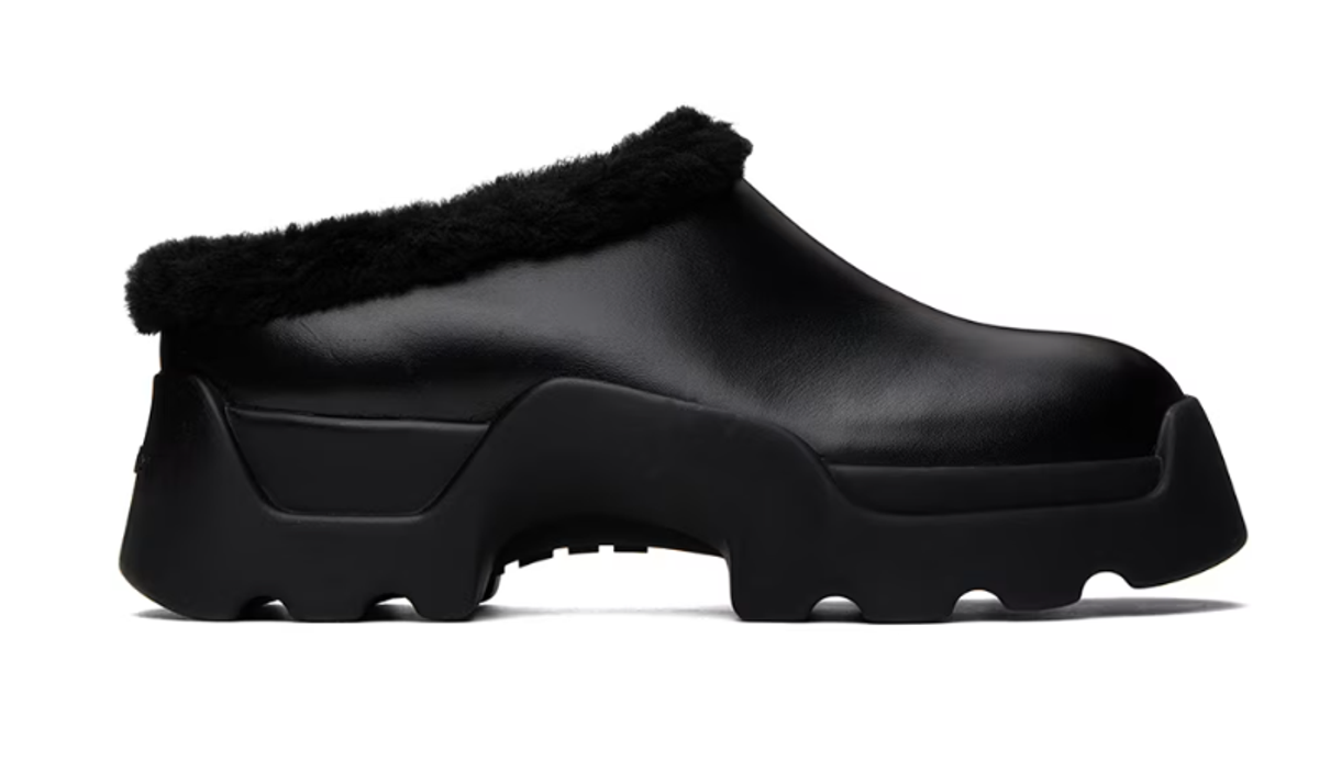 Proenza Schouler Black Stomp Shearling Mules