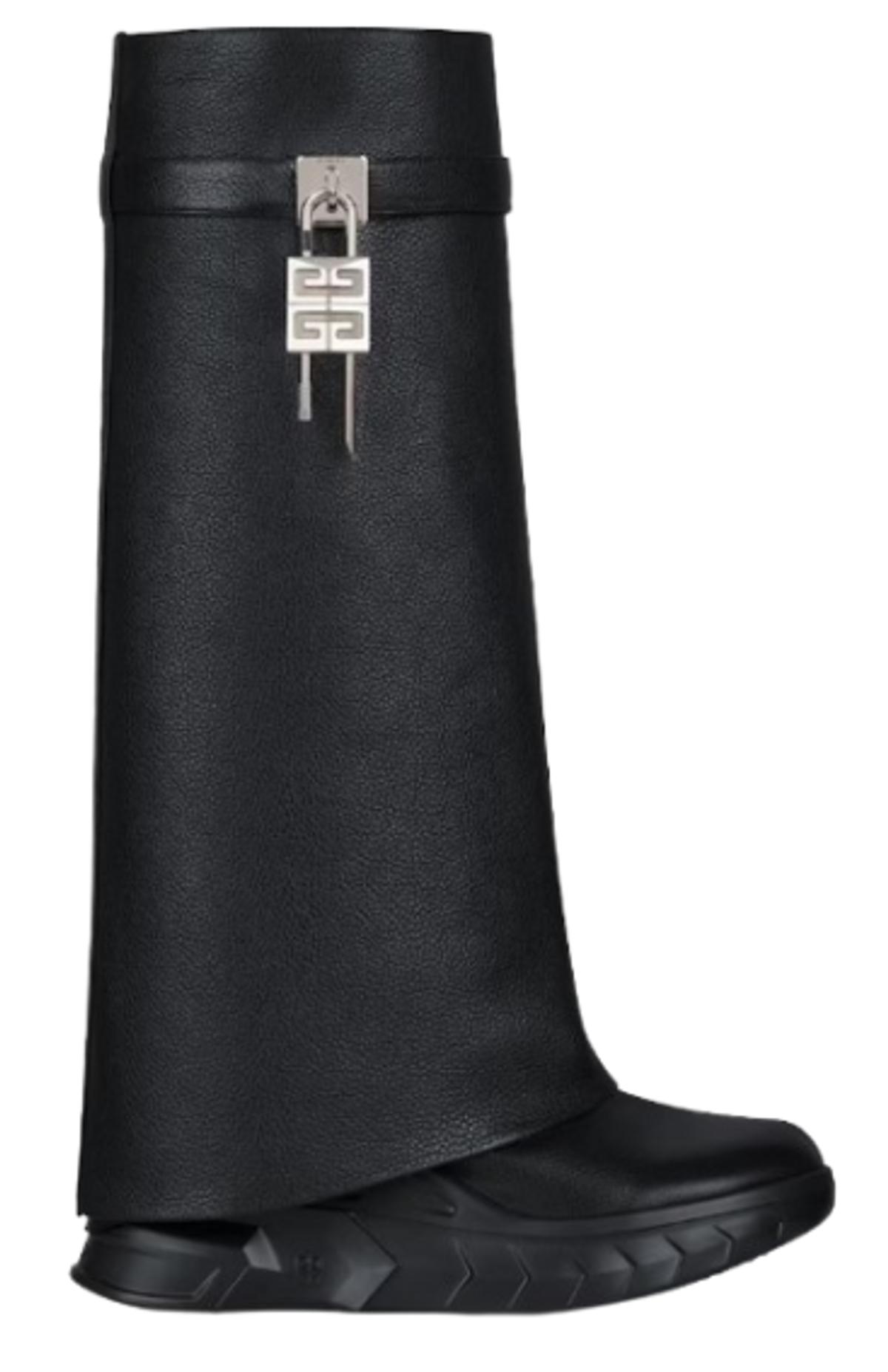 Givenchy Black Shark Lock Biker Boots