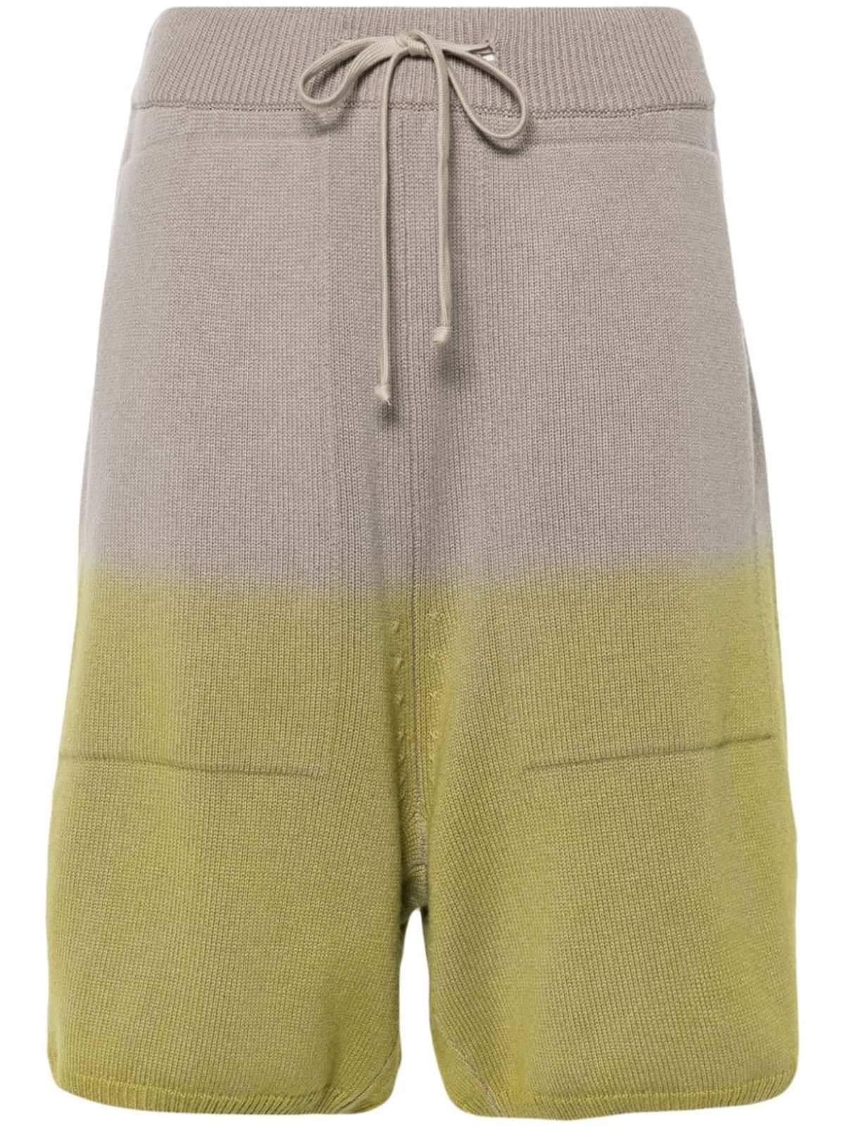 Moncler × Rick Owens Green Knitted Shorts