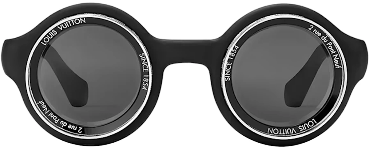 Louis Vuitton Black Round LV Super Vision Sunglasses