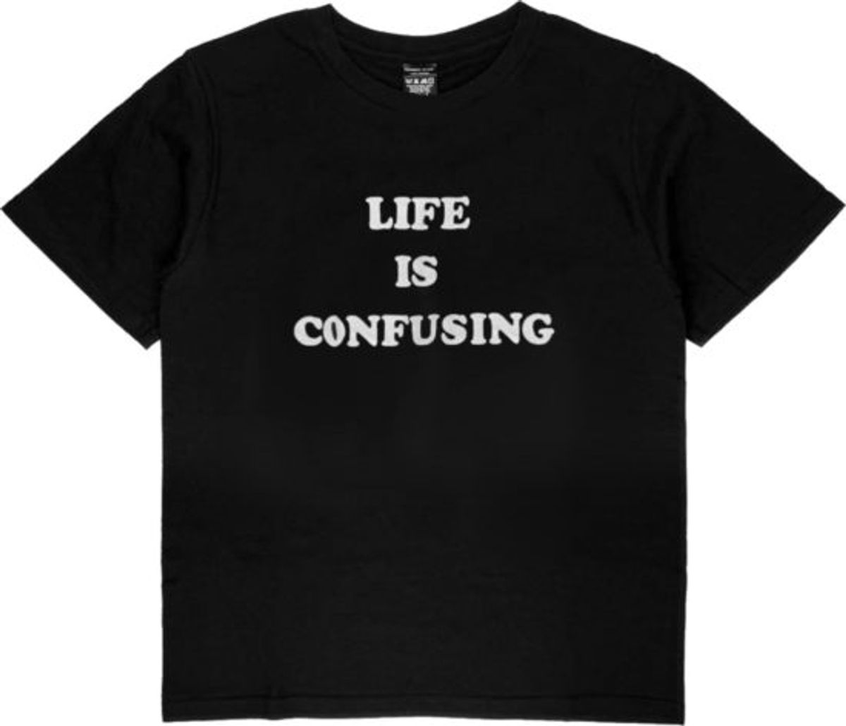 Number (N)ine Life Is Confusing Black T-Shirt