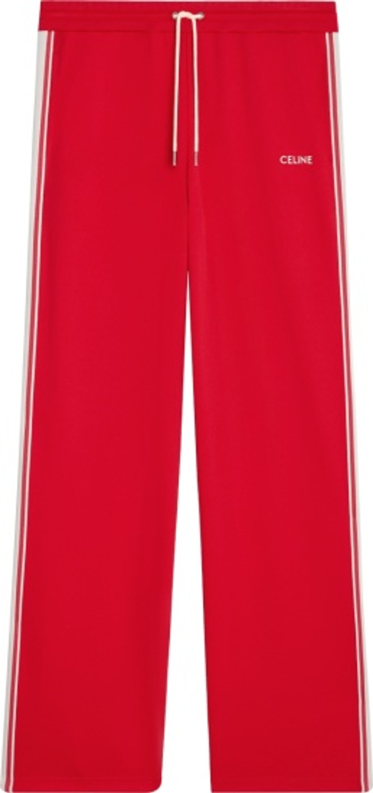 Celine Red And White-Stripe Trackpants