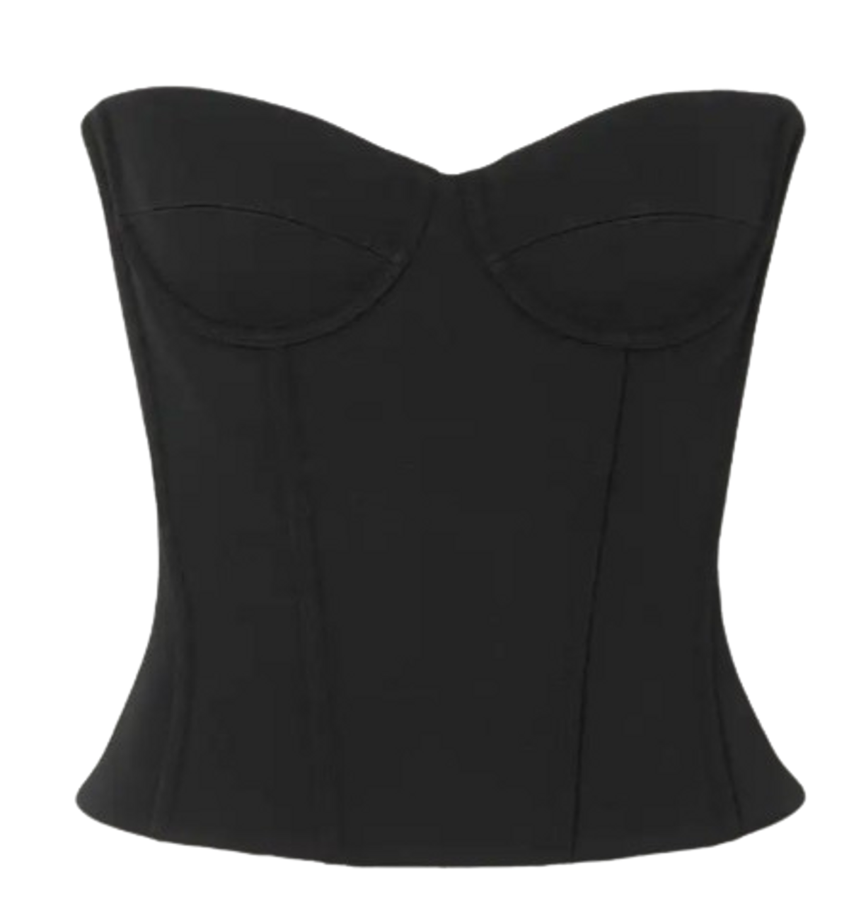 Balenciaga Black Evening Cotton Bustier Top