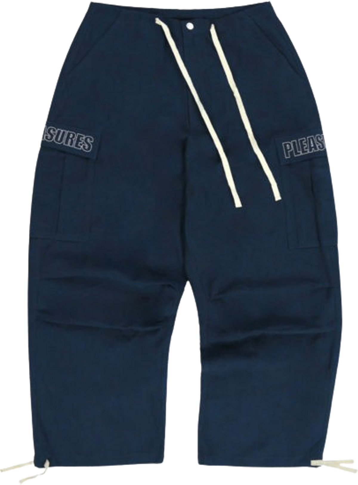 Pleasures Navy Pocket-Logo Baggy Pants