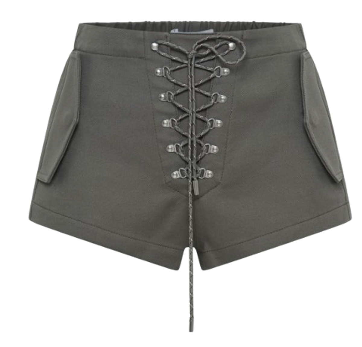 Dion Lee Khaki Hiking Grey Parachute Shorts