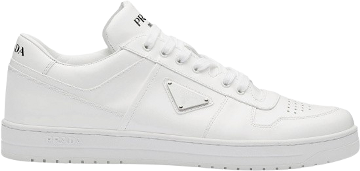Prada Downtown White Leather Sneakers