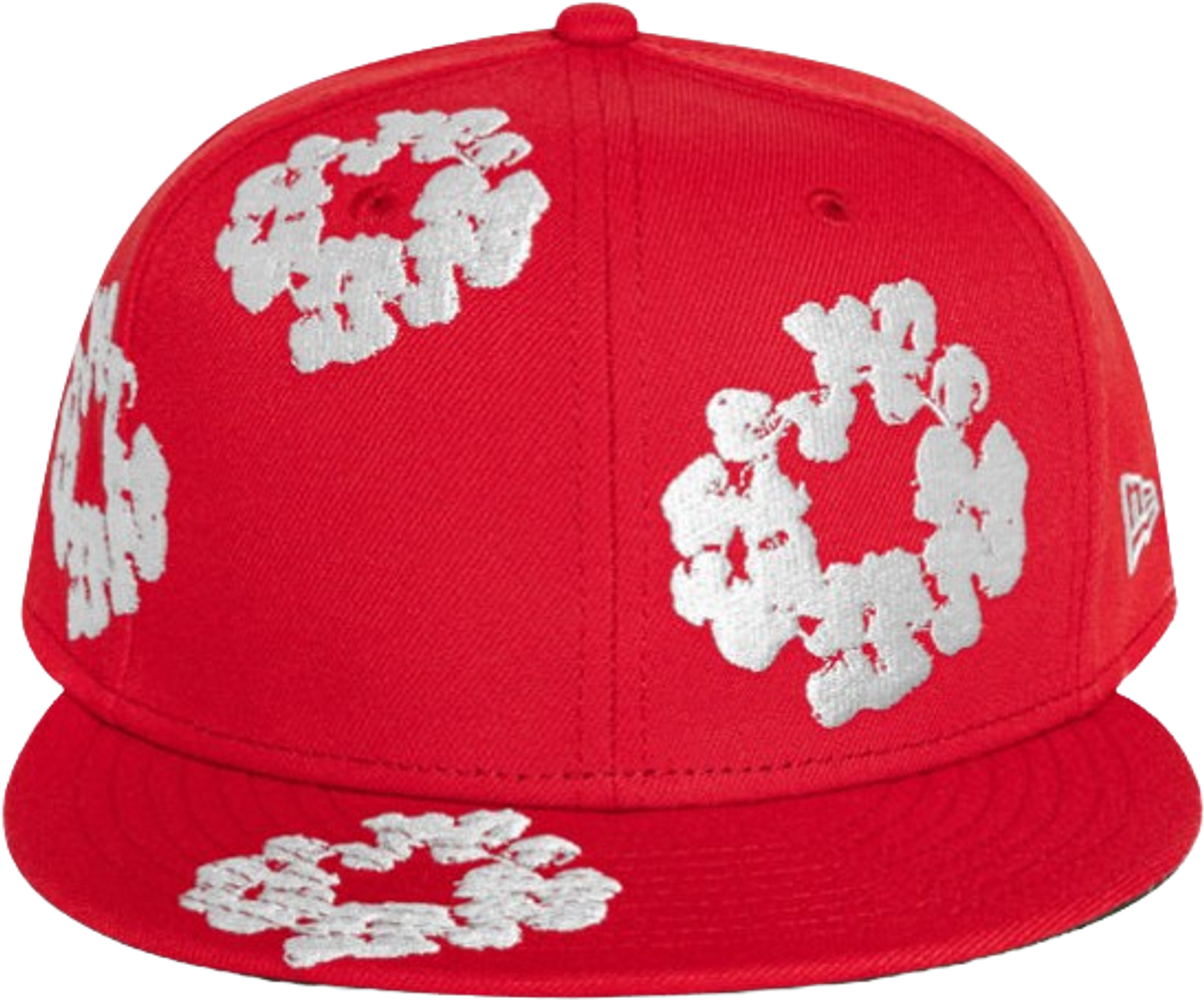 Denim Tears Red Cotton Wreath 59FIFTY Cap