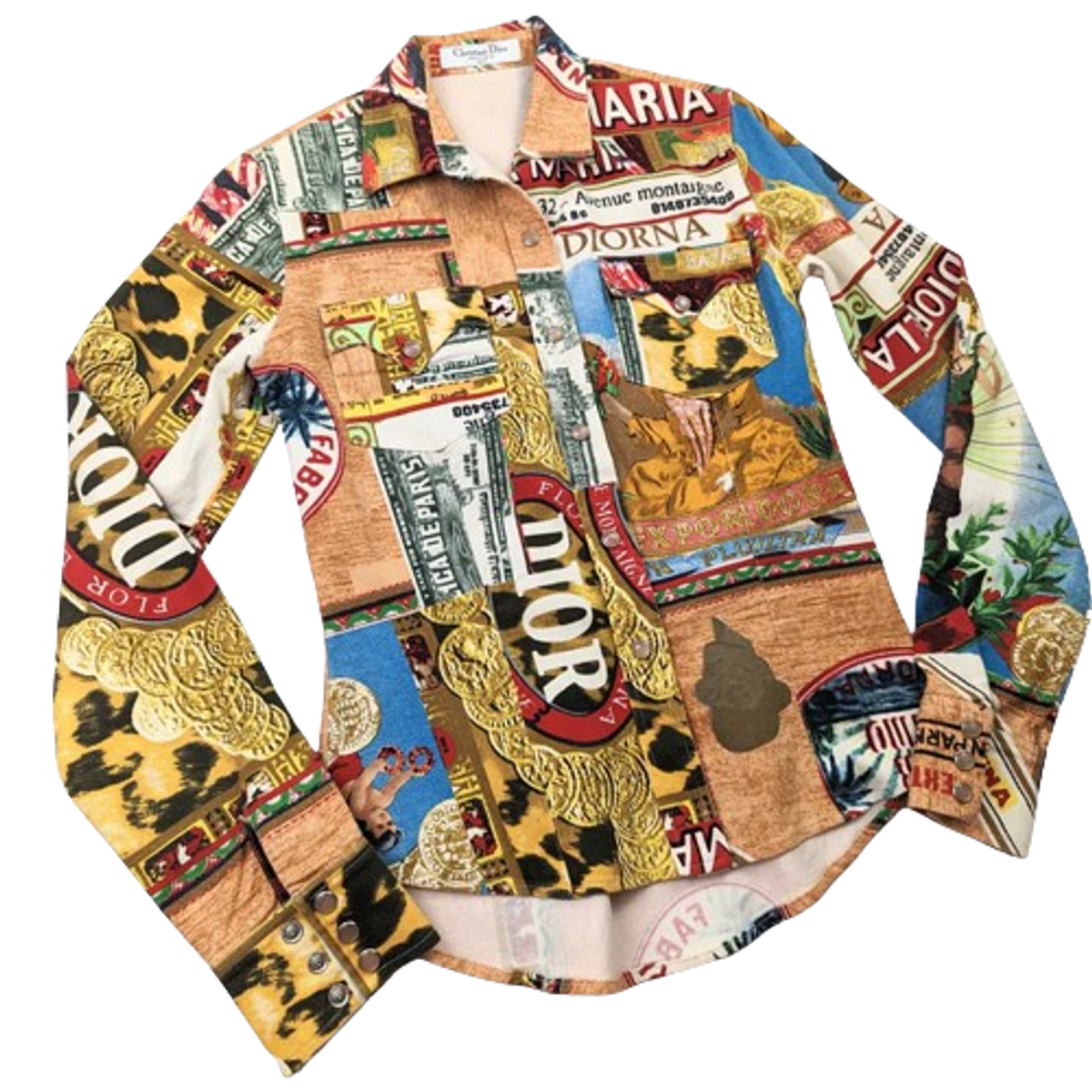 Dior John Galliano Rastafari Denim Shirt