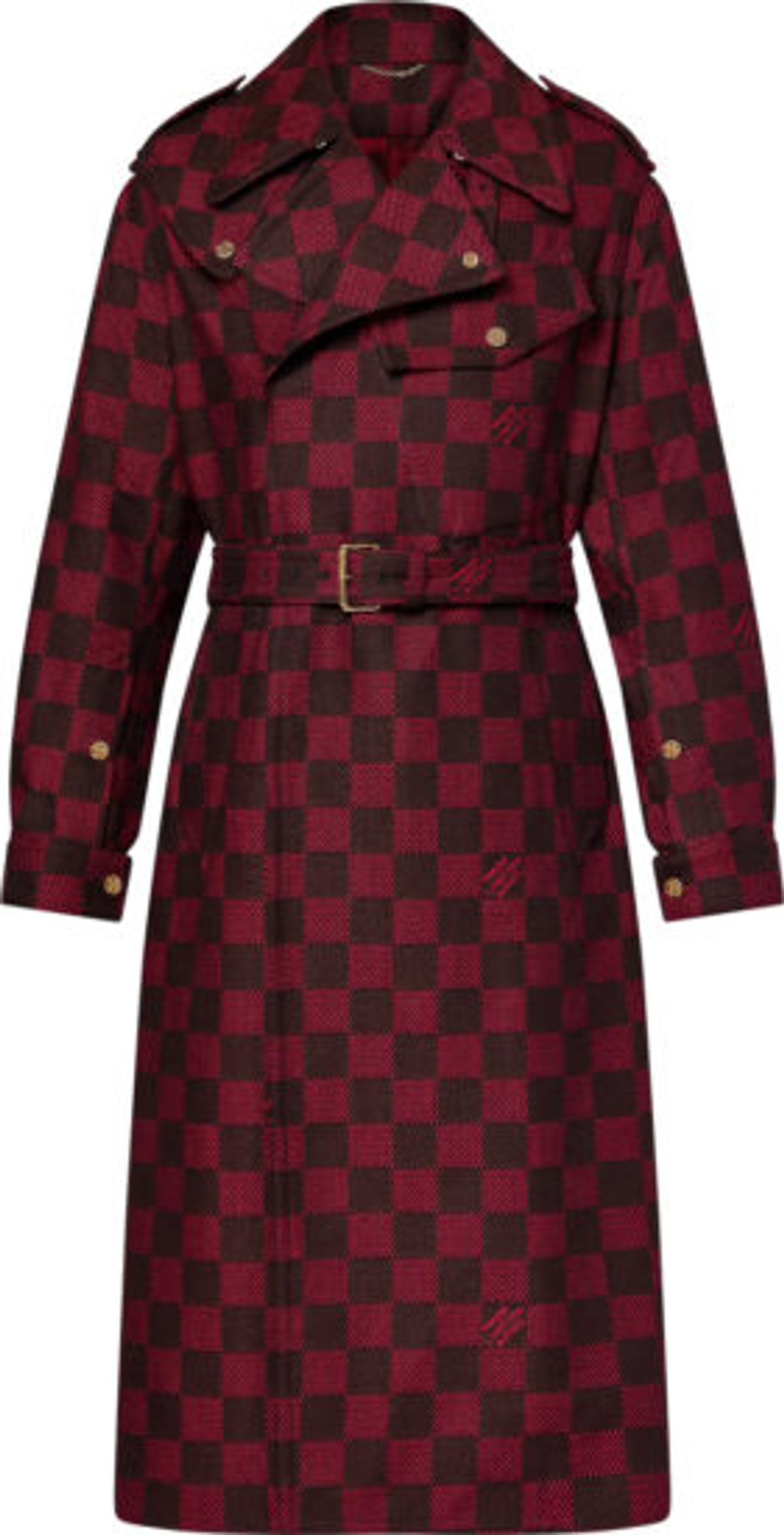 Louis Vuitton Black And Red Damier Utility Coat