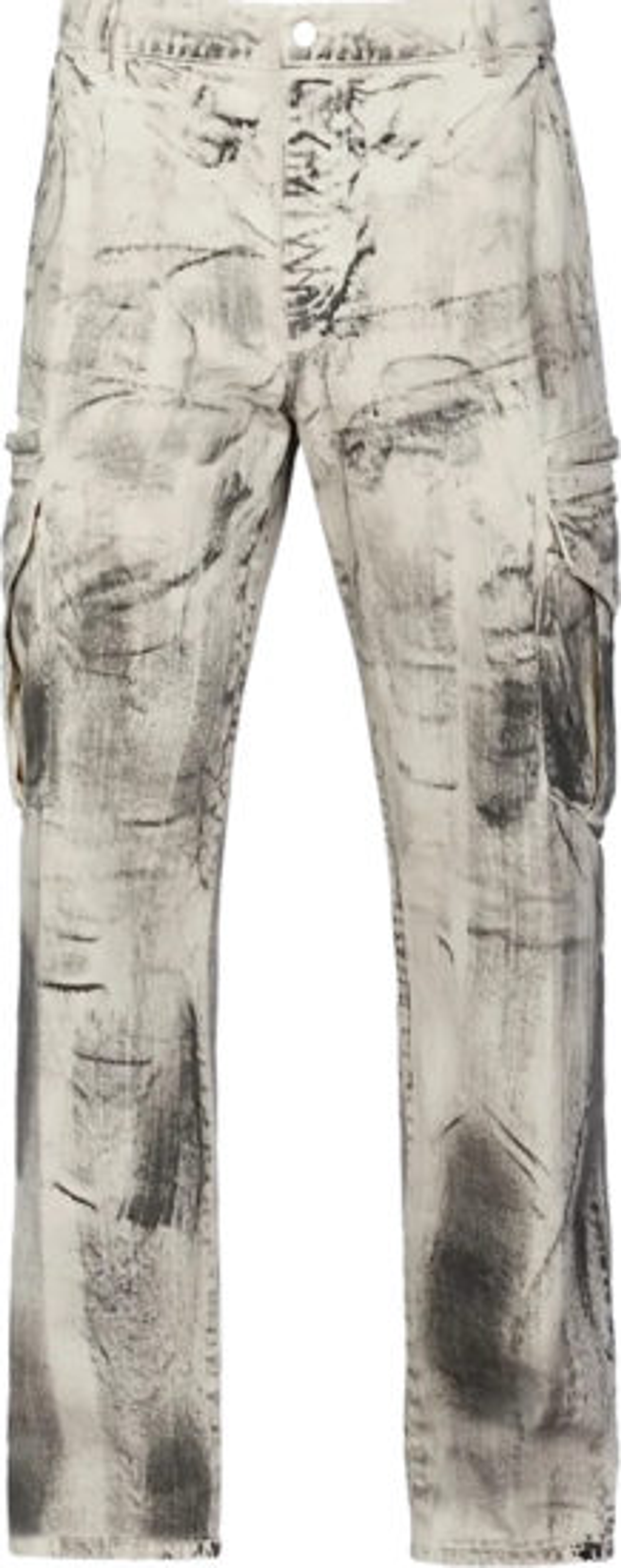 Rta Off-white And Gray Theo Cargo Pants