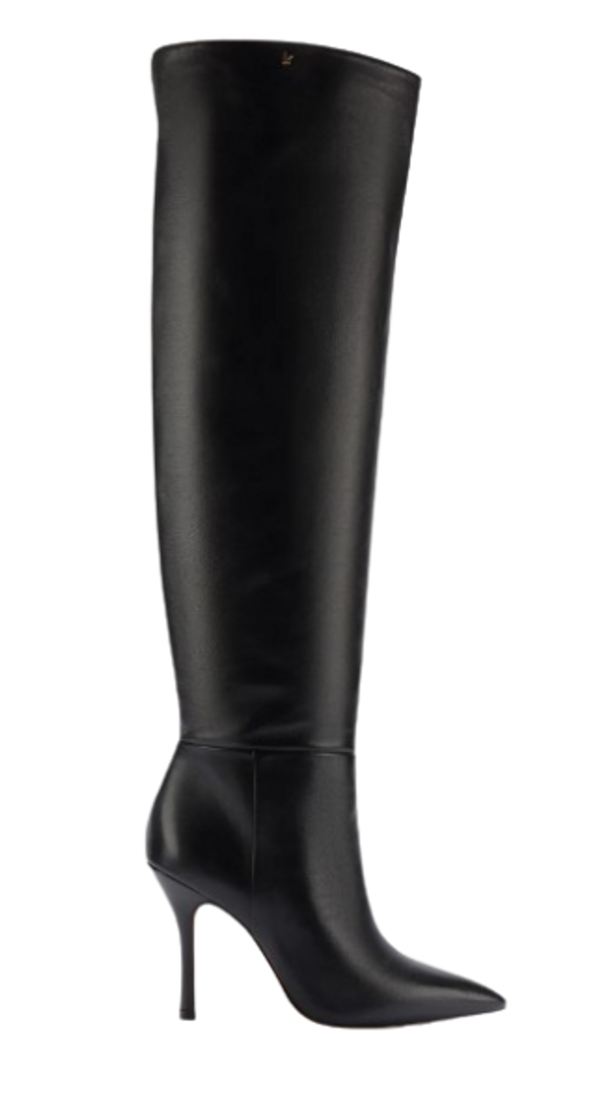 Larroude Black Leather Kate Hi Boots