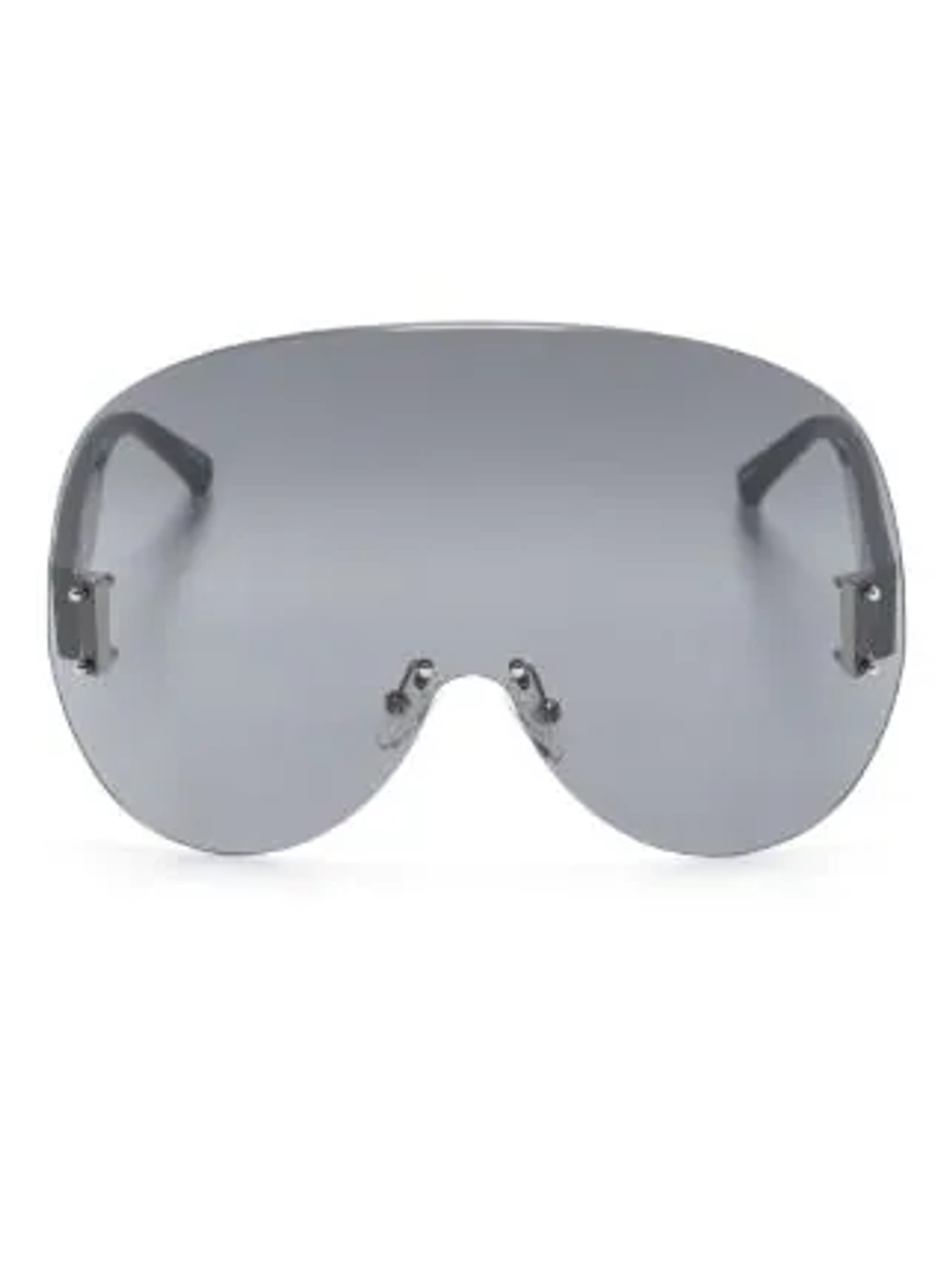 The Attico Gray Oversize Shield-frame Sunglasses