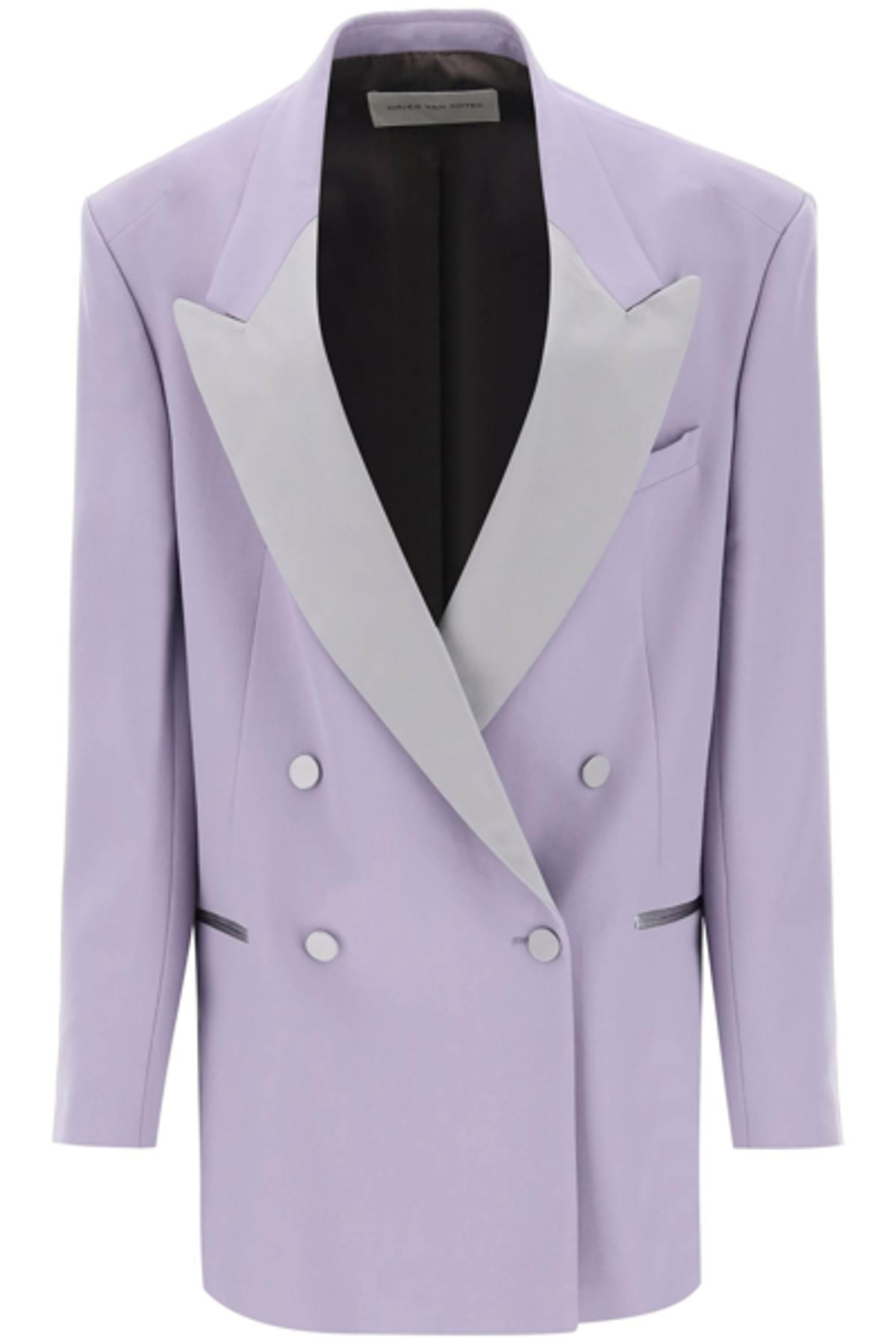 Dries Van Noten Purple Bliss Tux Double-breasted Tuxedo Blazer