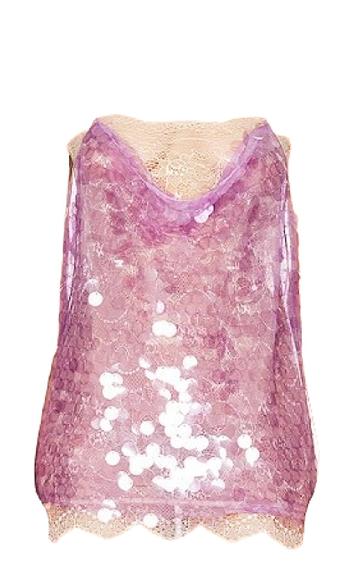 Siedres Kebi Lace Trimmed Sequin Mini Dress