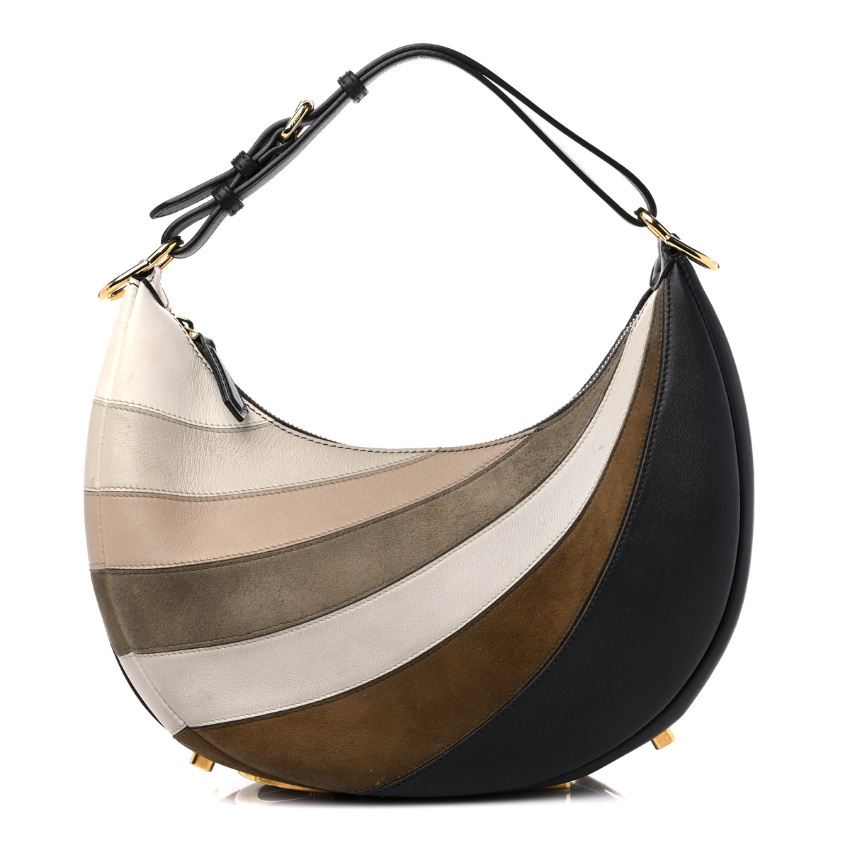 Fendi Ebano Fendigraphy Hobo Bag
