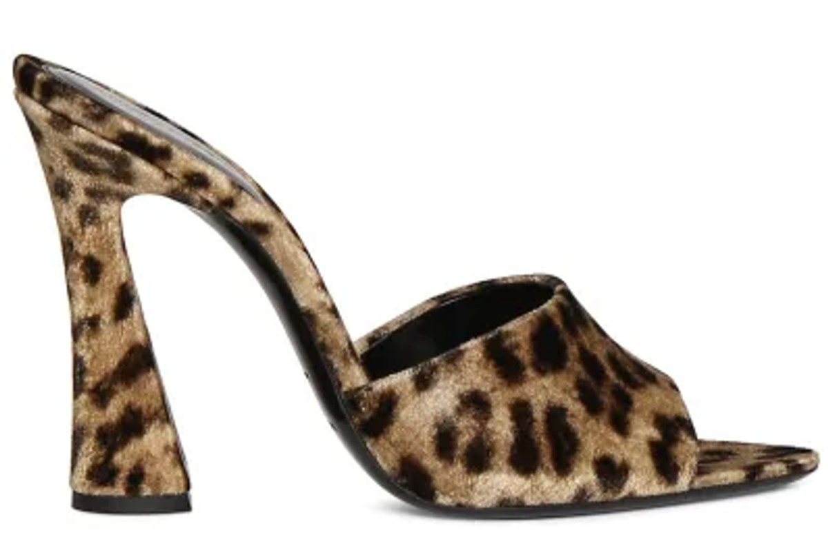 Saint Laurent 105mm Suite Velvet Sandals