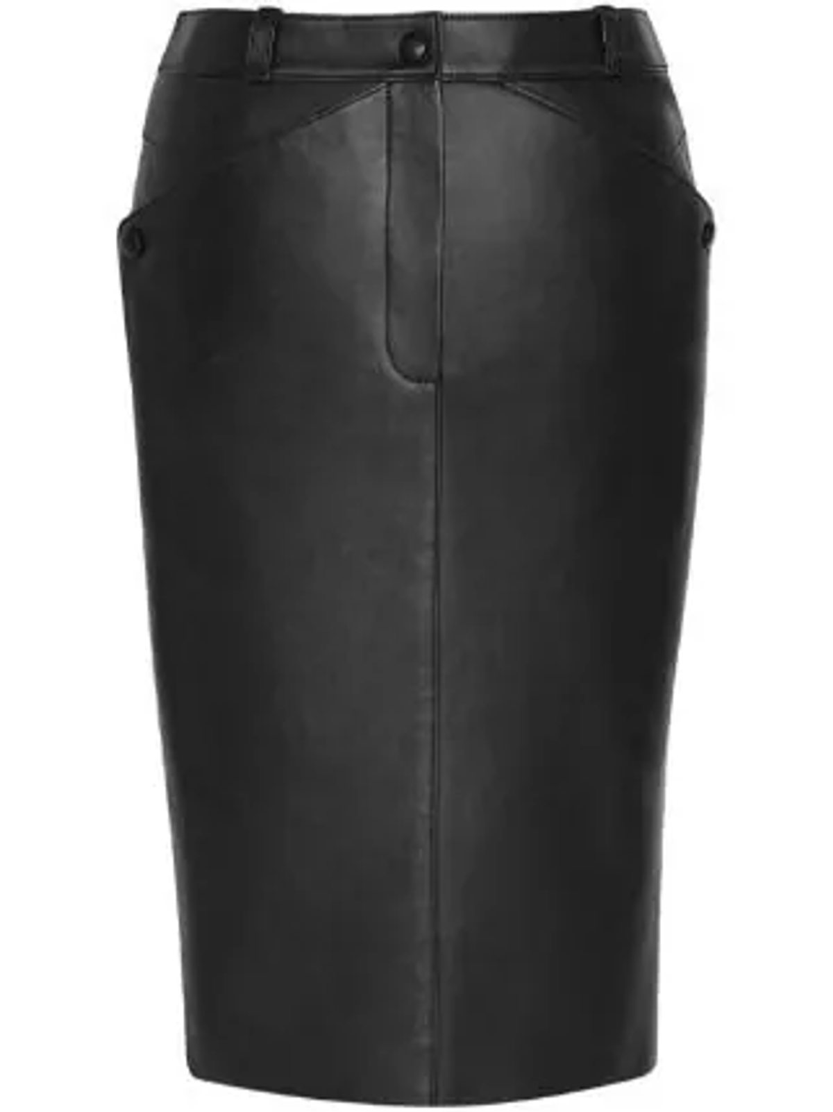 Saint Laurent Black Panelled Leather Skirt