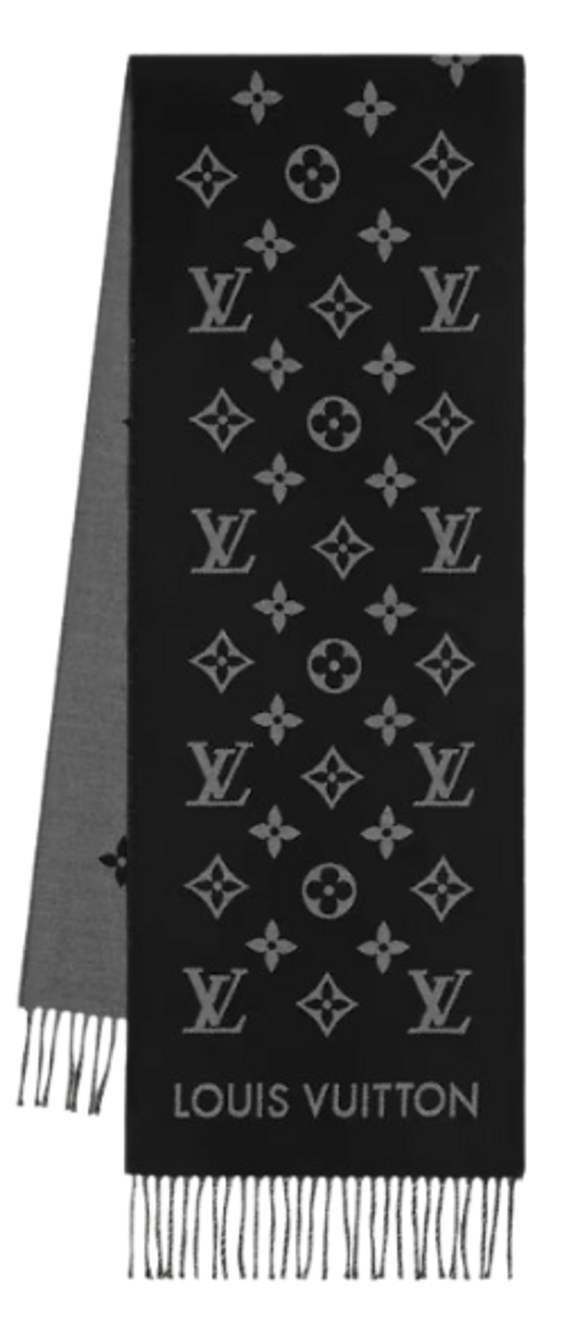 Louis Vuitton Black All About MNG Scarf