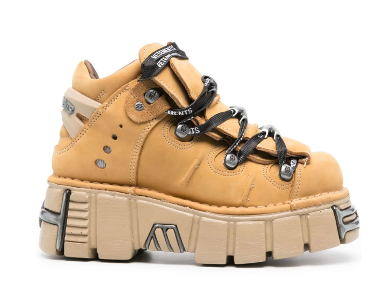 Vetements × New Era Tan New Rock Edition Platform Sneakers