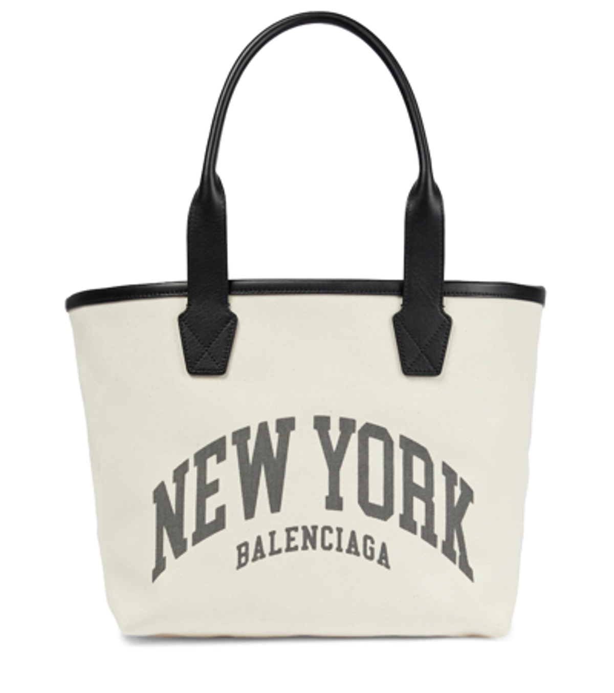 Balenciaga Cities Jumbo Small Canvas Tote In Ivory/black