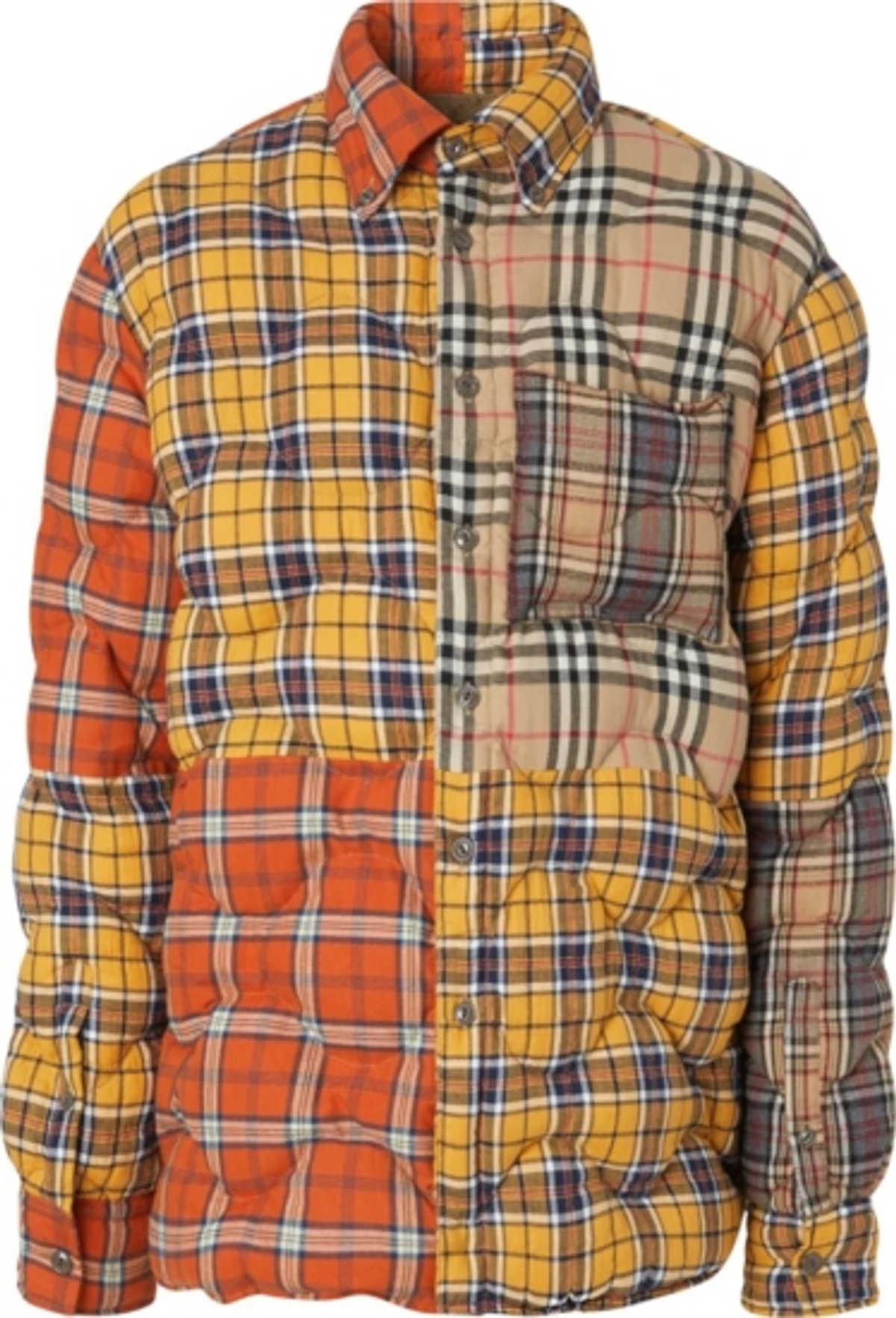 Burberry Yellow And Orange Patchwork Quilted Jacket