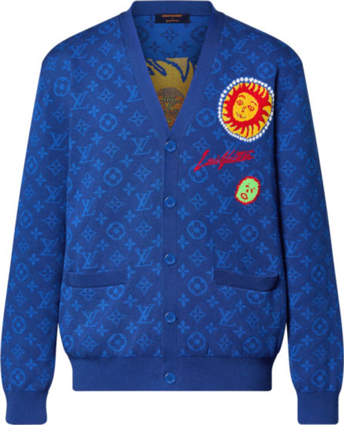 Louis Vuitton × Yayoi Kusama Monogram Faces Knitted Cardigan