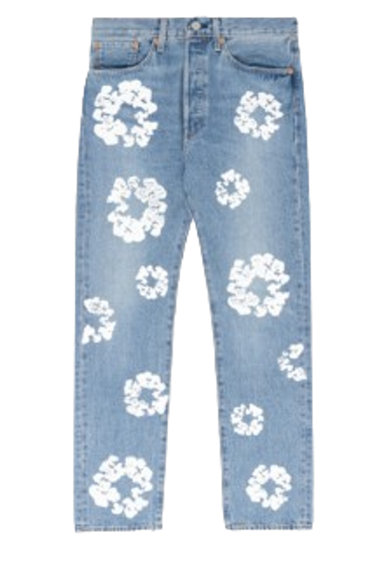 Denim Tears Light Wash Blue Cotton Wreath Jeans