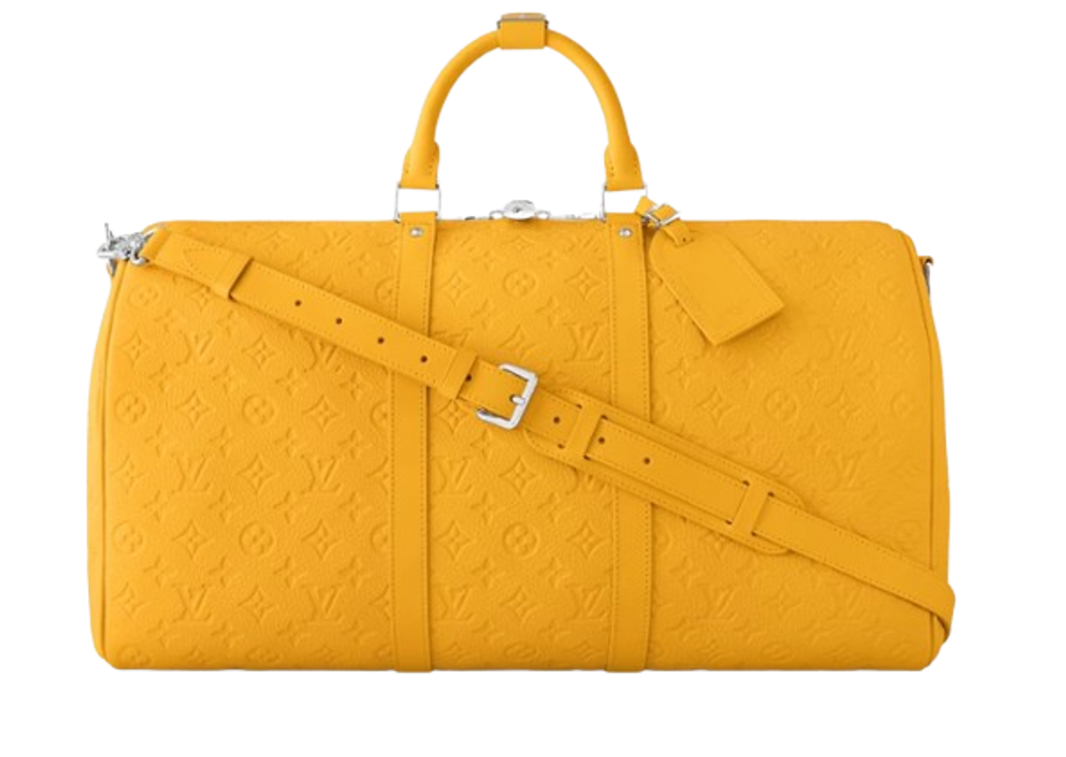 Louis Vuitton Keepall Bandoulière Yellow 50 Bag