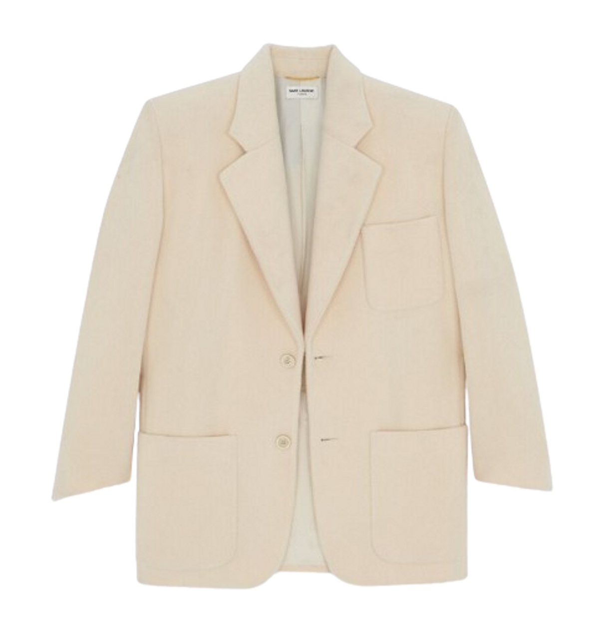 Saint Laurent Chevron White Jacket