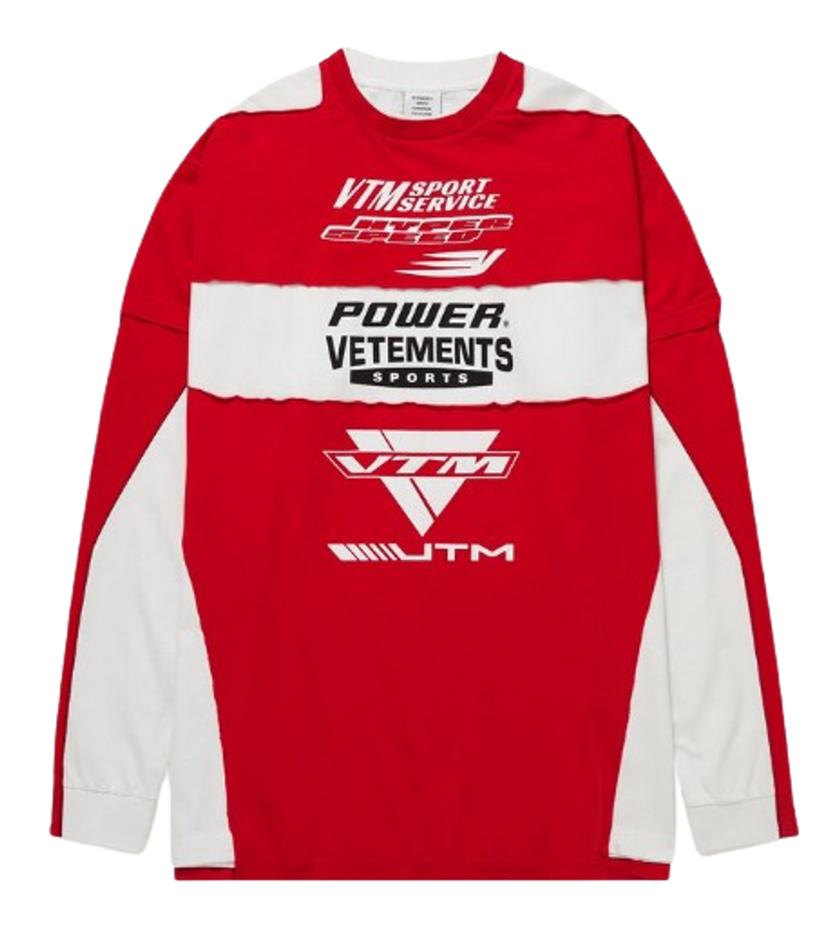 Vetements Logo Print Panelled Cotton Jersey