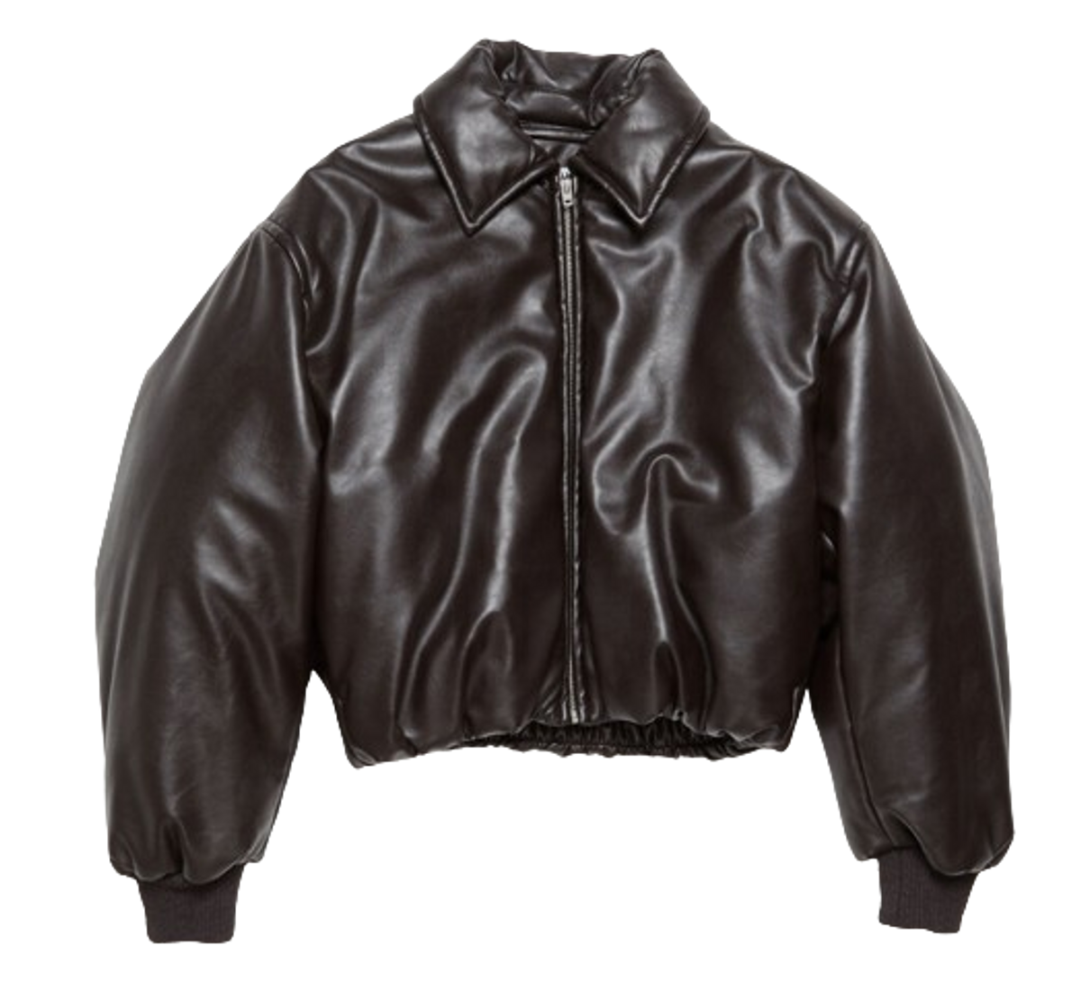 Acne Studios Dark Brown Coated Bomber Jacket