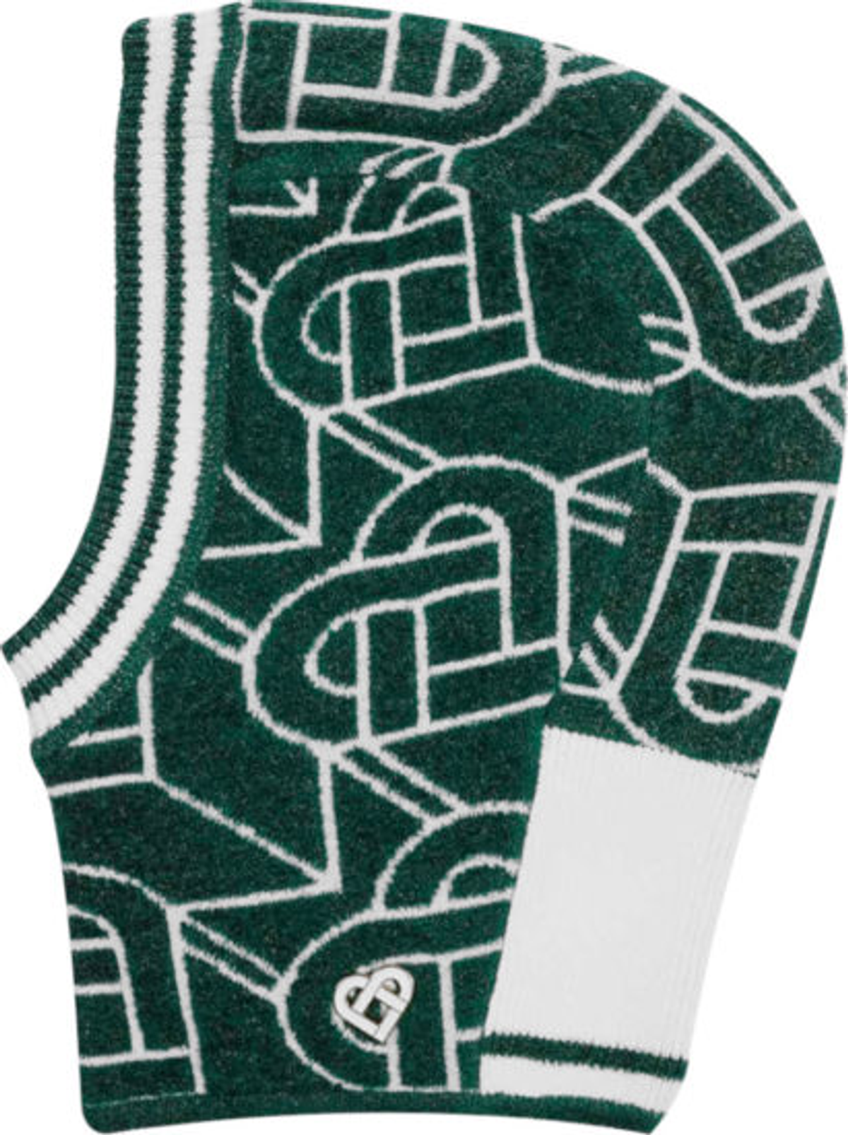 Casablanca Green Heart Monogram Balaclava